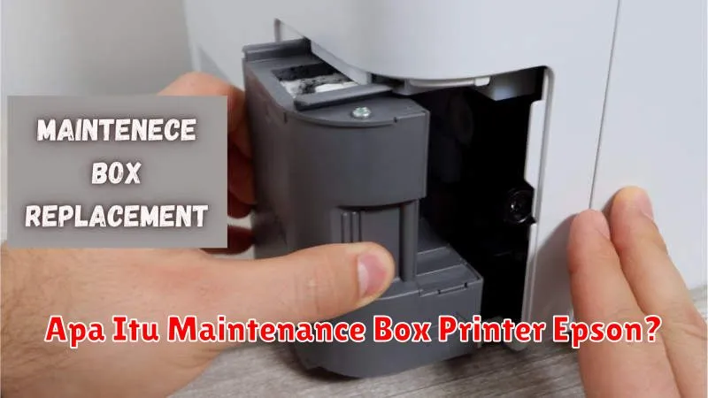 Apa Itu Maintenance Box Printer Epson?