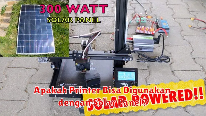 Apakah Printer Bisa Digunakan dengan Solar Panel?