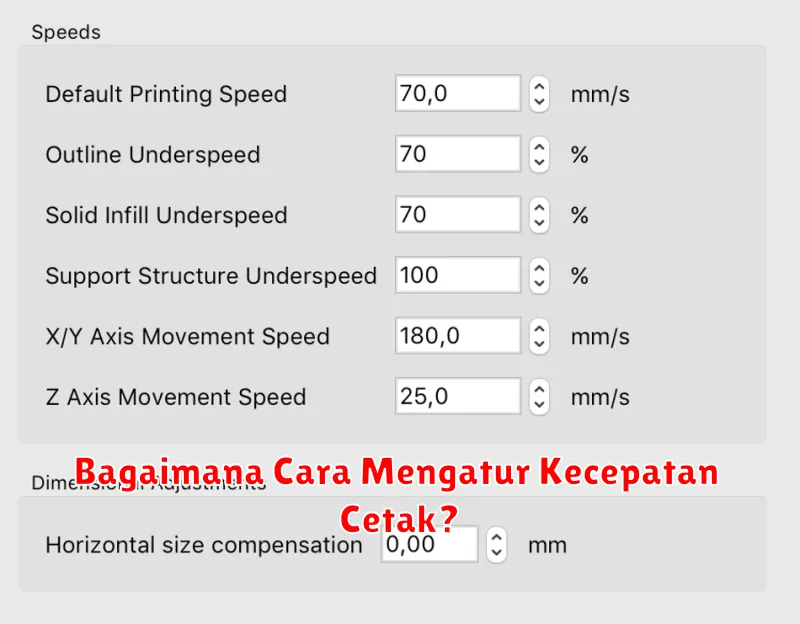 Bagaimana Cara Mengatur Kecepatan Cetak?