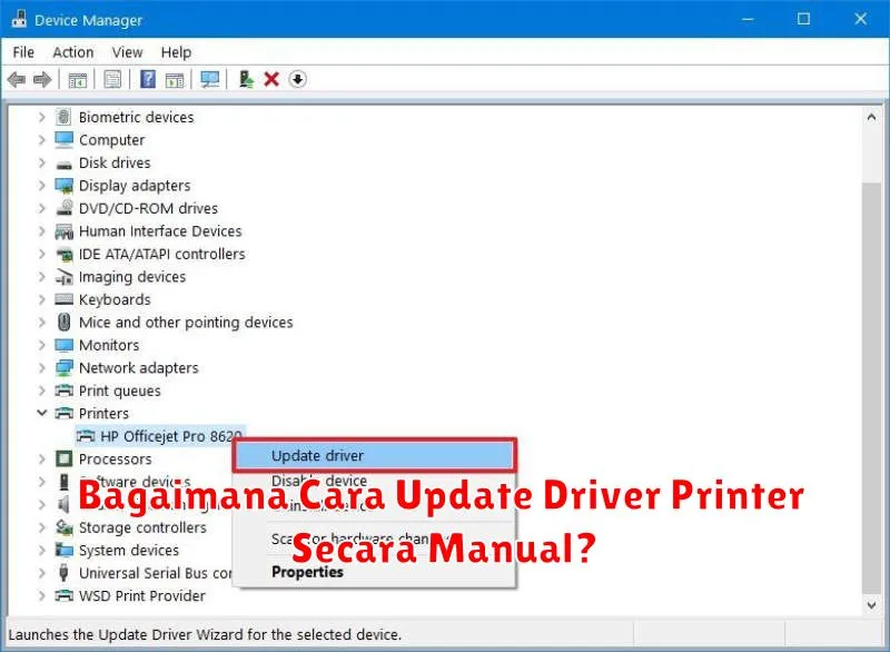 Bagaimana Cara Update Driver Printer Secara Manual?