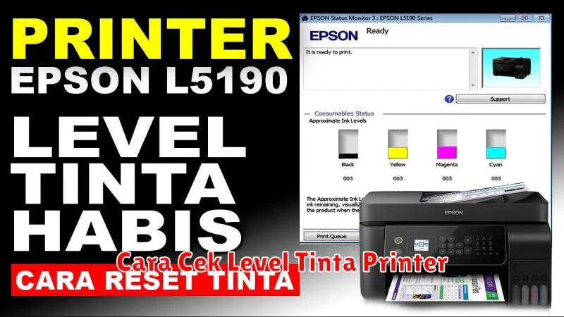 Cara Cek Level Tinta Printer