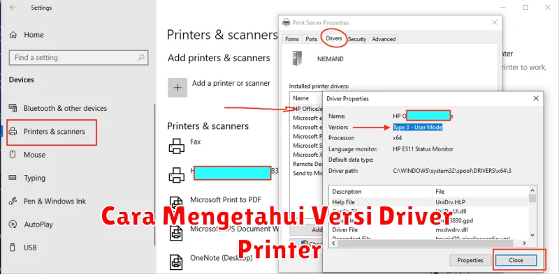 Cara Mengetahui Versi Driver Printer