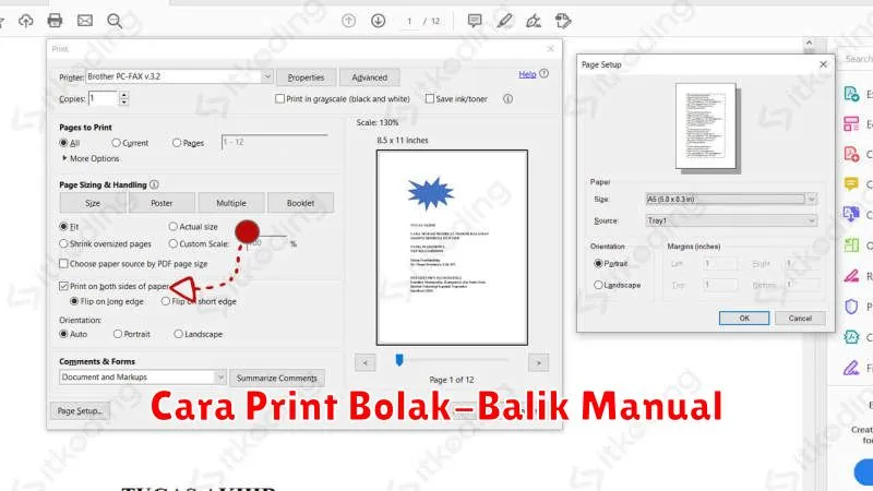 Cara Print Bolak-Balik Manual