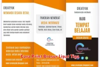 Cara Print Brosur Lipat Tiga