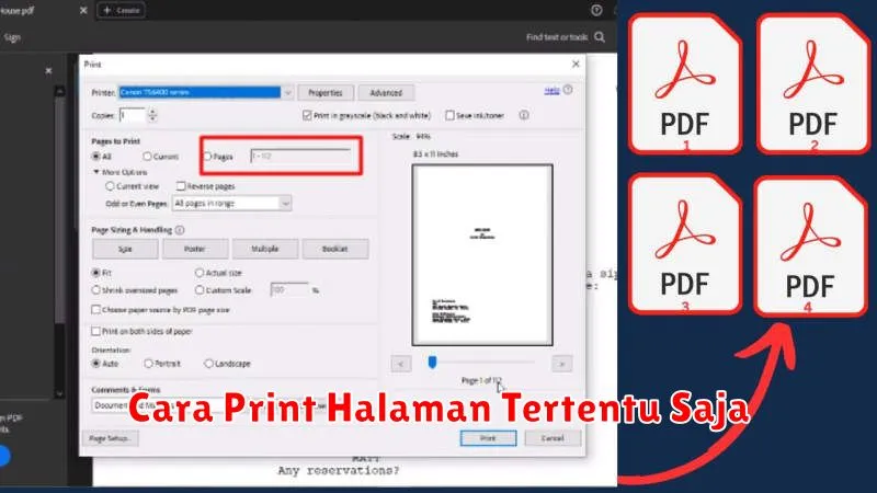 Cara Print Halaman Tertentu Saja