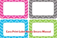 Cara Print Label Nama Secara Massal