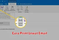 Cara Print Lewat Email