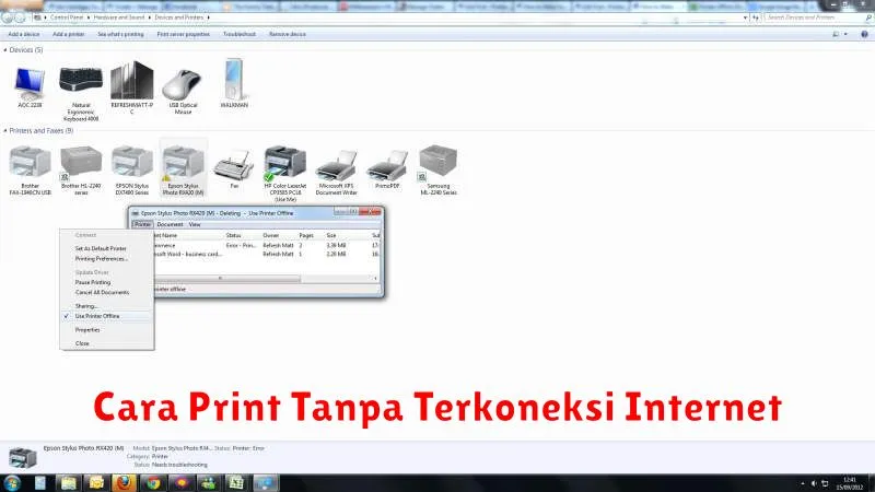 Cara Print Tanpa Terkoneksi Internet