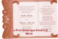 Cara Print Undangan Sendiri di Word