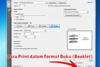 Cara Print dalam Format Buku (Booklet)