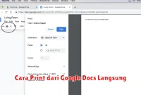 Cara Print dari Google Docs Langsung
