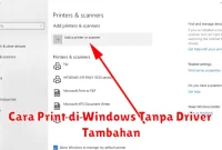 Cara Print di Windows Tanpa Driver Tambahan