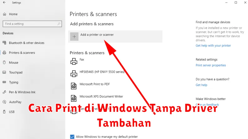 Cara Print di Windows Tanpa Driver Tambahan