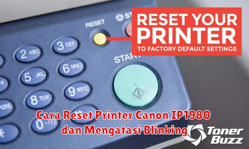 Cara Reset Printer Canon IP1980 dan Mengatasi Blinking
