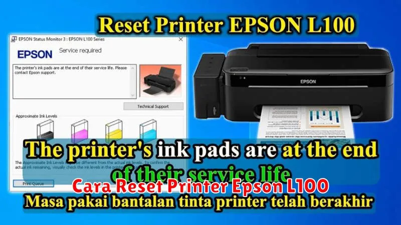 Cara Reset Printer Epson L100