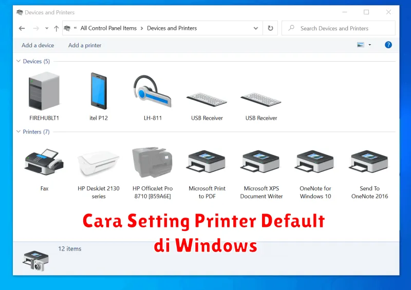 Cara Setting Printer Default di Windows