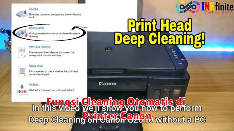Fungsi Cleaning Otomatis di Printer Canon