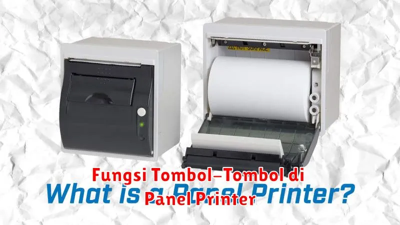 Fungsi Tombol-Tombol di Panel Printer