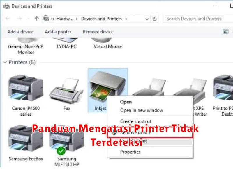 Panduan Mengatasi Printer Tidak Terdeteksi