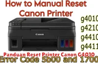 Panduan Reset Printer Canon G4010