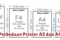 Perbedaan Printer A3 dan A4