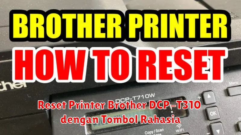 Reset Printer Brother DCP-T310 dengan Tombol Rahasia